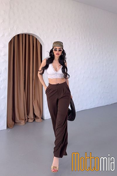 mottomia Women S High Waist Single Button Palazzo Pants - Colorful, Stylish and Relaxed Fit