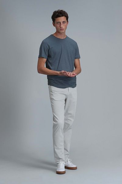 Lufian 111020203 Junya Men's Basic T-Shirt Men's T-Shirt Khaki
