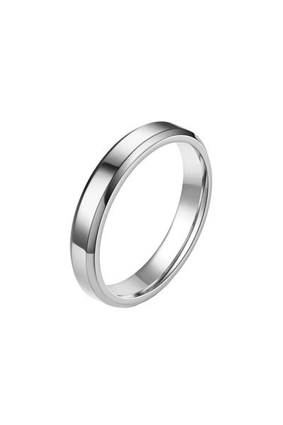 REDz Accessories Inel elegant subțire, minimalist, pentru bărbați, design simplu mat, argintiu - mărimea 10 (67,2 mm)