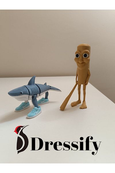 DRESSIFY MODERN Tralalero Tralala Tung Tung Sahur Figured Toy Keychain - Brainrot Keychain - 8 cm