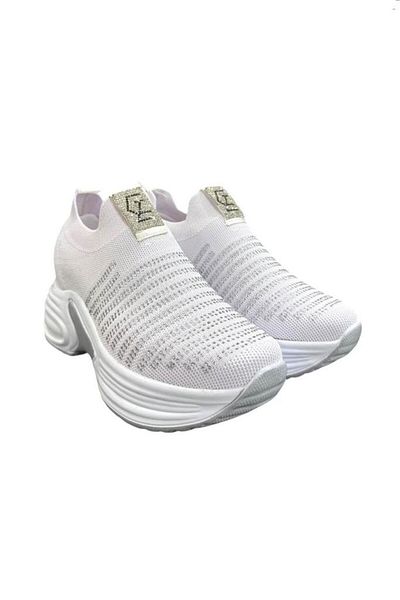 Aybaak 5006 Knitwear Stone Wedge Heel Women's Shoes Sneaker