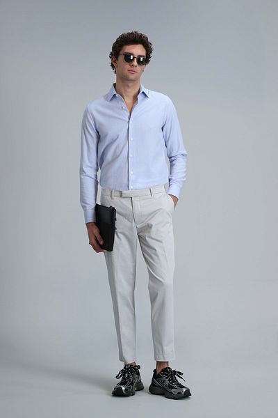 Lufian Cămașă de bază pentru bărbați Madrid - Comfort Fit Blue