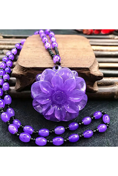 byozanyılmaz AMETİST GÜL TASARIM KOLYE