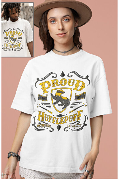 Fuddy Moda Tricou unisex cu imprimeu Huflepuf - cu model HPotter