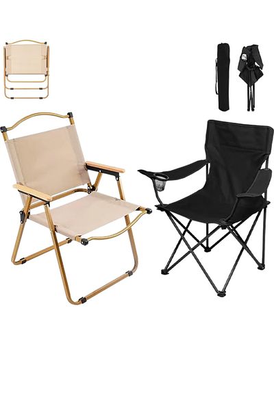 Cady One 2 in 1 Set of 2 Folding Camping Chairs Lightweight for Camping