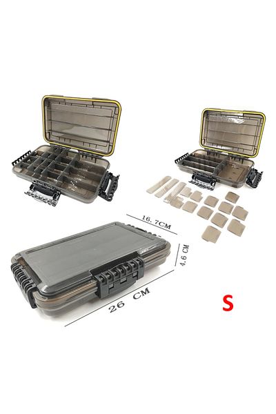 JSFUN S Large-Capacity Waterproof Fishing Tackle Box Fishing Accessories Tool Storage Box Fish Hook Fake .