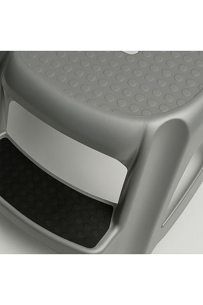 mastergold 2 in 1 Portable Plastic Stool and Ladder Multifunctional Max Load 125K 2 Step Stool with Non-Slip