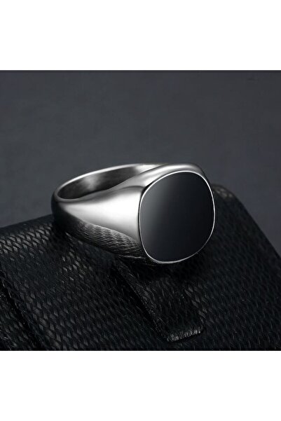 REDz Accessories Δαχτυλίδι Ghiul, Μαύρη Πέτρα, Άνδρες, Σχέδιο Μόδας, Ασήμι