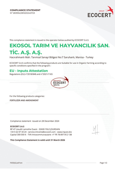 EkosolFarm Garden Sıvı Solucan Gübresi 500 ml Organik Gübre Tüm Bitkilerde Kullanıma Uygun