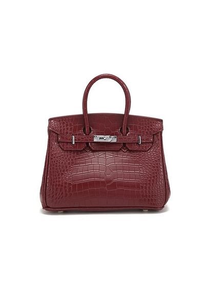 Generic Elegant and luxurious women's handbag and shoulder bag, medium size, made of Croc leather, with a leather strap.