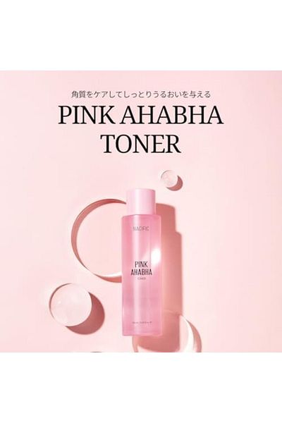 Nacific Pink AHA BHA Toner - AHA, BHA, Watermelon Extract, 28.35g (Single Bottle) for Exfoliation an