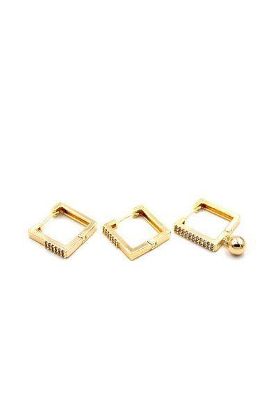 MR RZN STORE 3 Ball Earrings - Gold