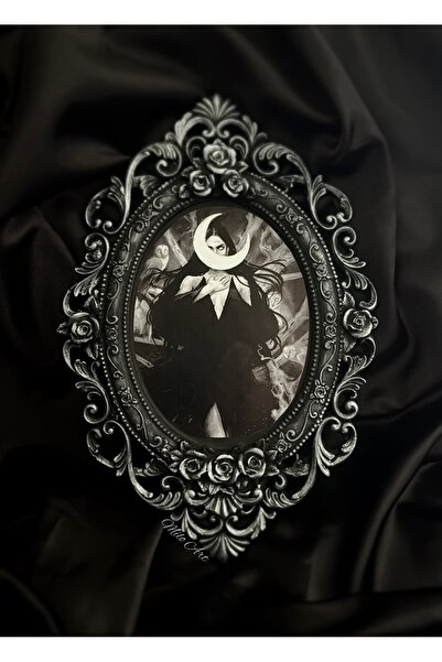 Milo Art El Yapımı Gümüş Eskitmeli Lilith Temalı Vintage Çerçeve Beton Çerçev...