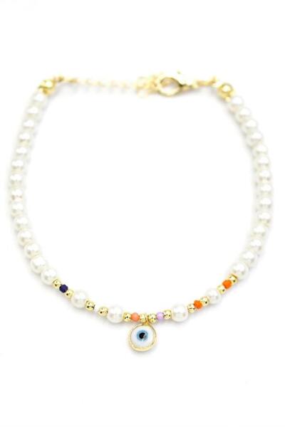 Royaleks Evil eye inci bracelet - multicolor