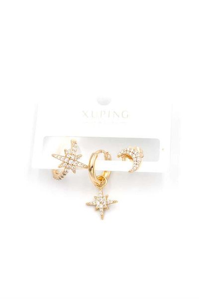 Royaleks 3x xuping star earrings - gold