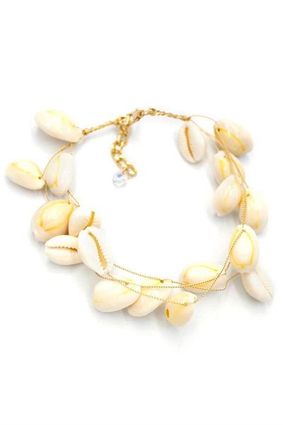 Royaleks White Seashell Anklet, Colorful and Stylish Jewelry Option