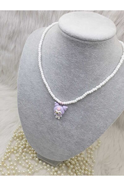 HAPPY HANDMADE KUROMİLİ BONCUKLU MİSİNALI ÇOCUK KOLYE GENÇ KIZ KOLYE