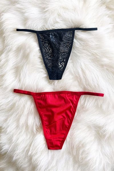 BLİSS WEAR FASHION Set de 2 chiloți tanga pentru damă