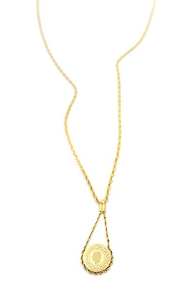 toyigoo قلادة ربع السلسلة الملتوية - ذهبي