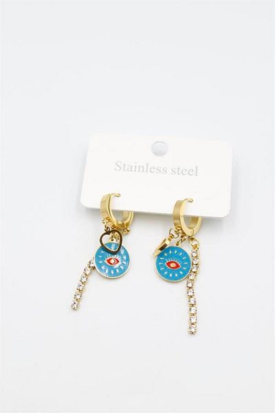 MR RZN STORE Jewelled Earrings - Gold
