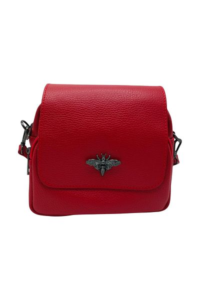 EVoStyle EVoStyle MP135 Women's Bag, Genuine Italian Leather, 21 x 17.5 x 8.5 cm, Red