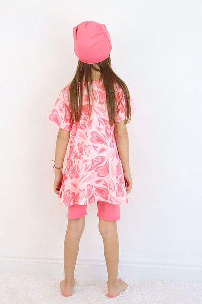 Harika KIDS Girl's Crew Neck Skirted Swimsuit and Leggings Bonnet Included.