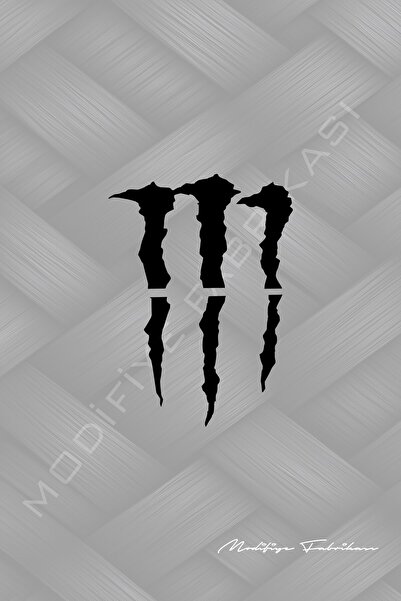 Modifiye Fabrikası Motosiklet Pençe Sticker Folyo - Siyah - 10 x 7 cm