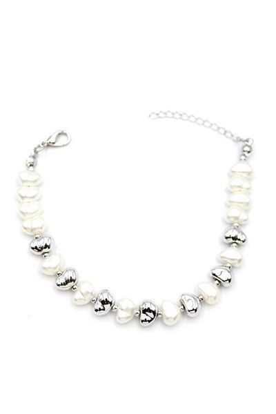 MR RZN STORE Pearl bracelet - silver