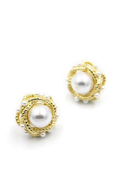 Royaleks Pearl Earrings - Gold