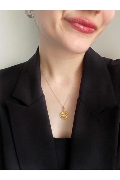 WHİTE ATELIER Çelik Göz Kolye (45 CM)