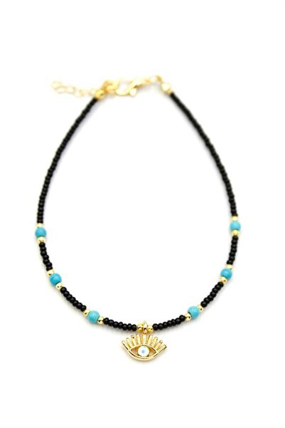 OEM Beaded eye anklet - black