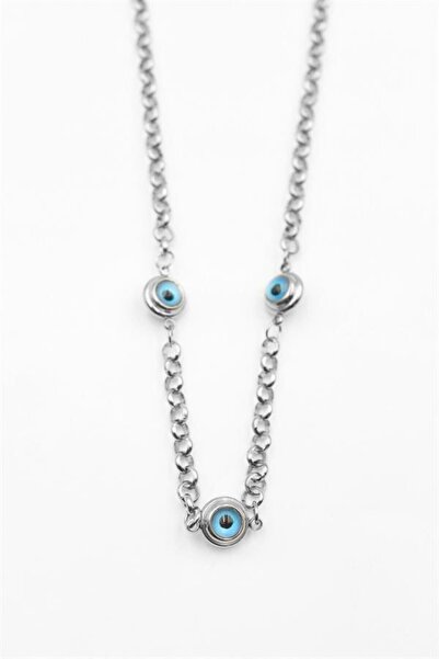 Generic Brand Evil Eye Necklace - Silver