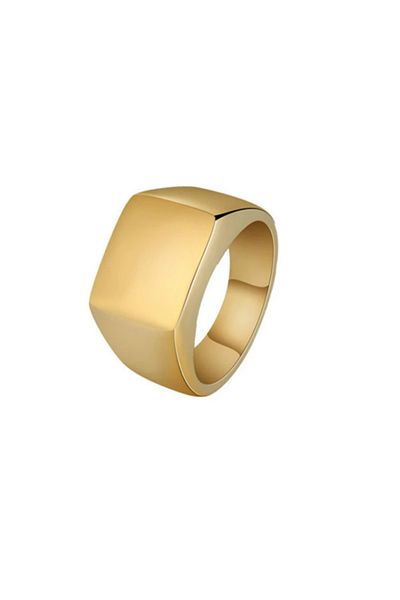 REDz Accessories Ghiul Ring, Men, Minimalist Design, Gold - Size 11 (69.7MM)
