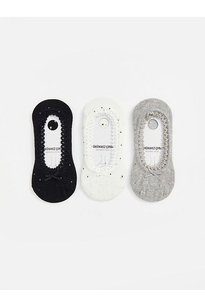 LC Waikiki Patterned Women's Ballerina Socks 3-Pack