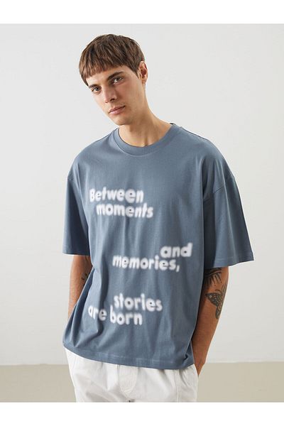 LC Waikiki Crew Neck Printed Combed Cotton Men's T-Shirt