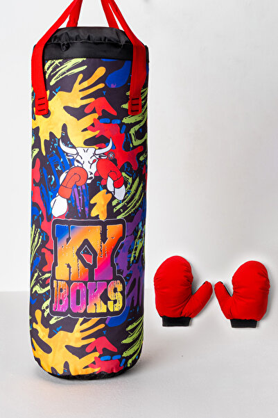 kyspor Çocuk Boks Torbası Seti + Hediye Eldiven | Dayanıklı ve Renkli Tasarım