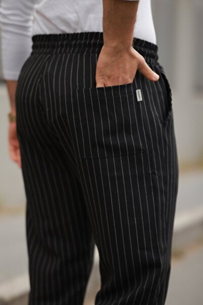 JANES Muške Sa vezicom u struku Prugasto pantalone