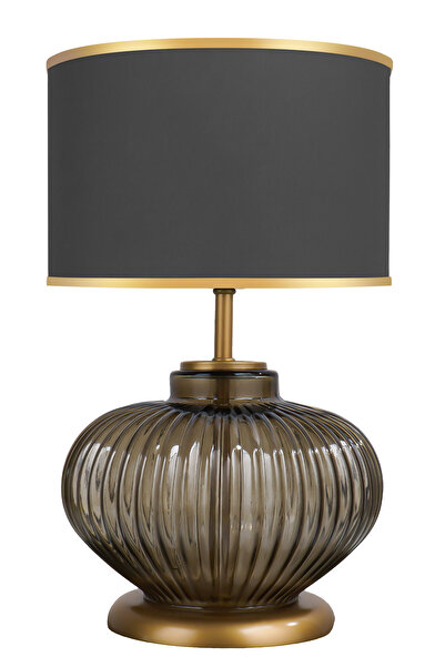 MINIMAL ETICARET VE BILGI TEKNOLOJILERI Ellipse Transparent Black - Gray - Glass Lampshade