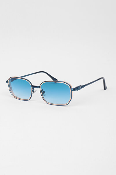 Kapin Vitra Rectangular Design Unisex Sunglasses - Blue Glass