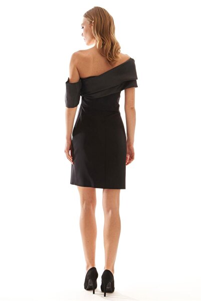 Elbisemhazır Omuz Dekolteli Kadın Mini Abiye Elbise