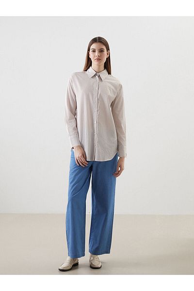 LC Waikiki Striped Poplin Women's Shirt Tunic