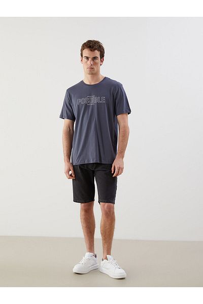 LC Waikiki Crew Neck Short Sleeve Printed Combed Cotton Men's T-Shirt