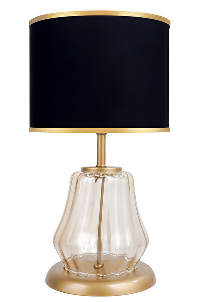 MINIMAL ETICARET VE BILGI TEKNOLOJILERI Elite Gold - Black - Glass Lampshade
