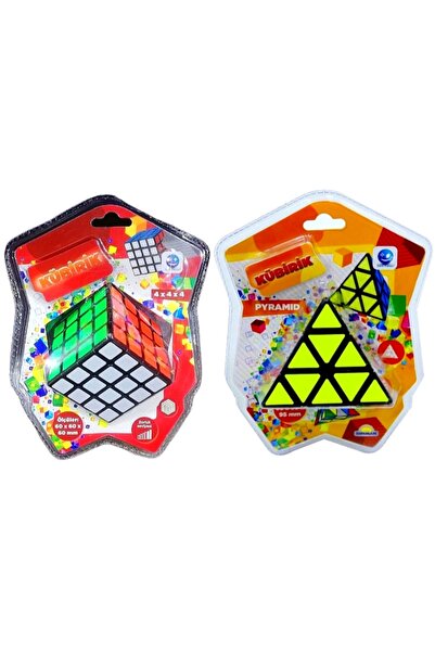 Şeker Adası Kübik Küp 4x4 ve Üçgen Piramit 2'li Akıl ve Zeka Oyun-Öğretici