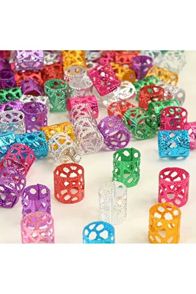 Bacoss Bohemian Hair Braiding Rings - Sada barevných náušnic do vlasů, 10 ks ozdob do vlasů (BC-1143).