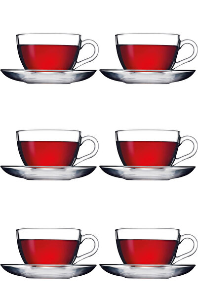Paşabahçe Basic 6lı Set Çay Kahve Büyük Fincan Bardak Takımı 238 ml - 12 Parça - 6 Kişilik - 97948