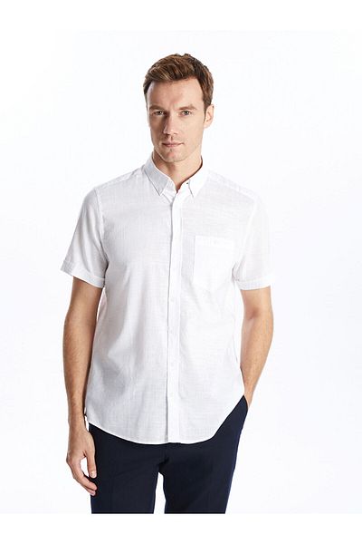 LC Waikiki Ανδρικό πουκάμισο Regular Fit Linen Blend