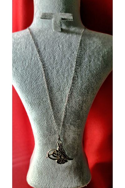 AYYILDIZ Tuğra Ottoman Steel Metal Necklace