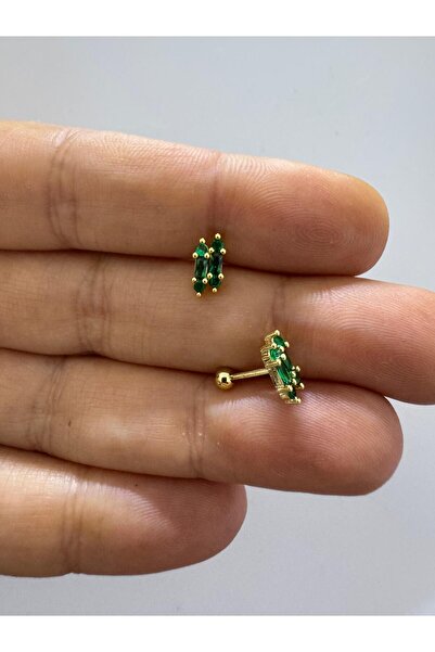 Arescollection ZİRKON TAŞLI HELİX TRAGUS LOBE UYUMLU 1 ADET PİERCİNG KÜPE