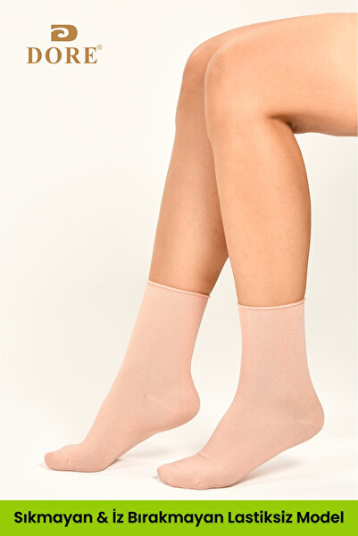 Dore Original Women's 3 Pairs Premium Soft Comfort Model Elasticless & Seamless Bamboo Socket Socks Set of 3